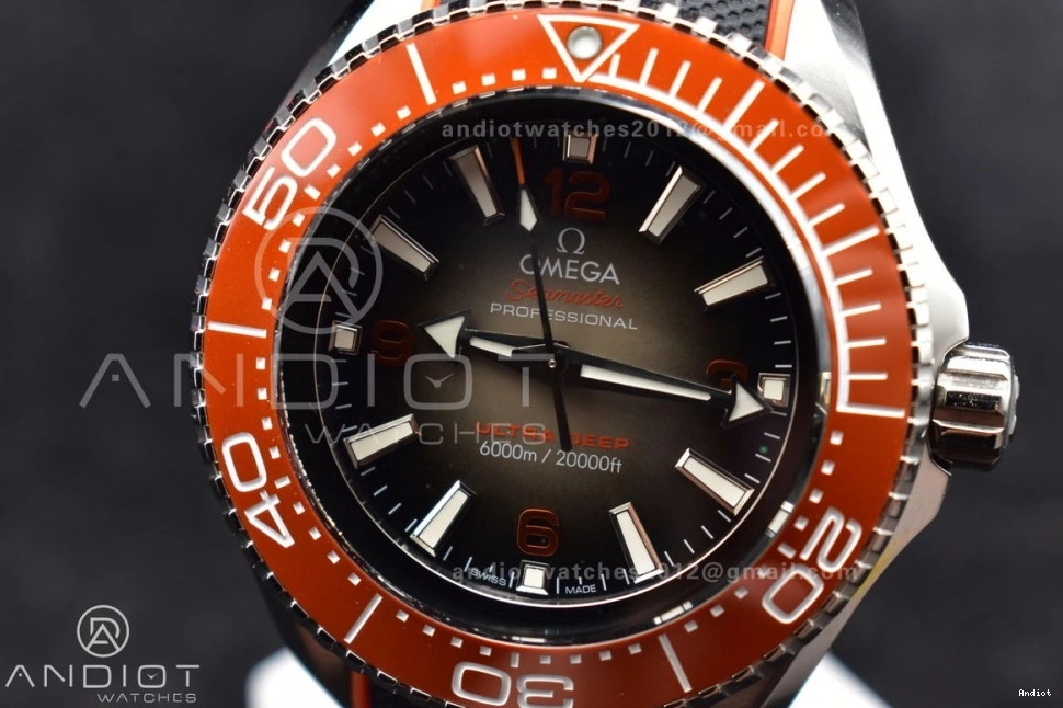 Best Black Gray Orange on 6000M Seamaster Dial Edition Rubber 1:1 Bezel Ceramic A2824 SS Ultra TF Deep Strap 1103
